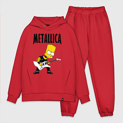 Мужской костюм оверсайз Металлика Барт Симпсон