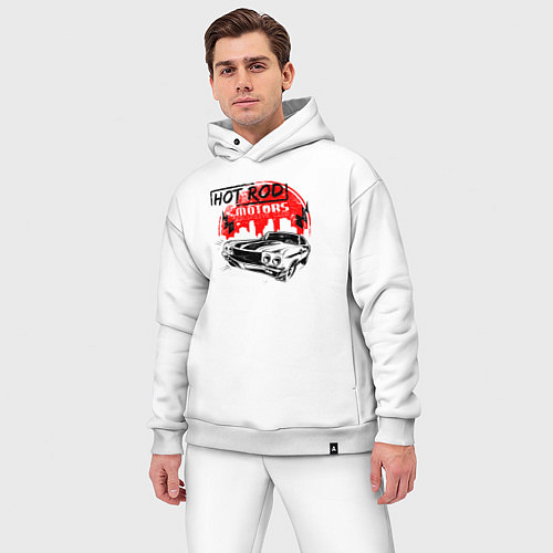 Мужской костюм оверсайз Горячая поездка / Белый – фото 3