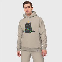 Мужской костюм оверсайз Котик притворился ёлочкой, цвет: миндальный — фото 2