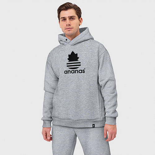 Мужской костюм оверсайз Ananas - Adidas / Меланж – фото 3