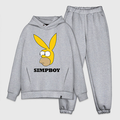 Мужской костюм оверсайз Simpboy - rabbit Homer / Меланж – фото 1