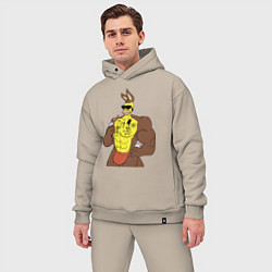 Мужской костюм оверсайз Homer Simpson - mighty rabbit, цвет: миндальный — фото 2