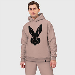 Мужской костюм оверсайз Rabbit head, цвет: пыльно-розовый — фото 2