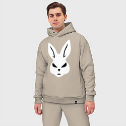 Мужской костюм оверсайз Evil bunny head, цвет: миндальный — фото 2