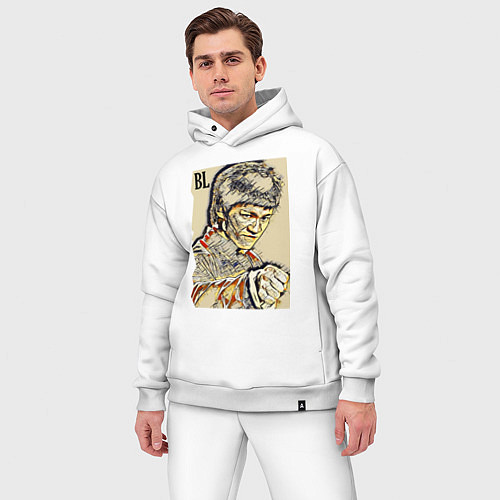 Мужской костюм оверсайз Брюс Ли - джиткундо / Белый – фото 3