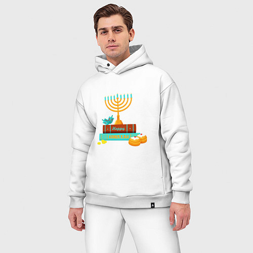Мужской костюм оверсайз Happy Hanukkah / Белый – фото 3