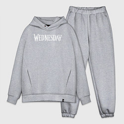 Мужской костюм оверсайз Wednesday Logo, цвет: меланж