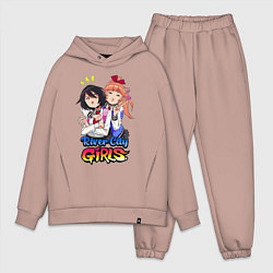 Мужской костюм оверсайз River city girls, цвет: пыльно-розовый