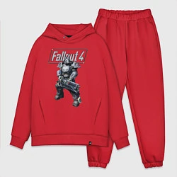 Мужской костюм оверсайз Fallout 4 - Ultracite Power Armor, цвет: красный