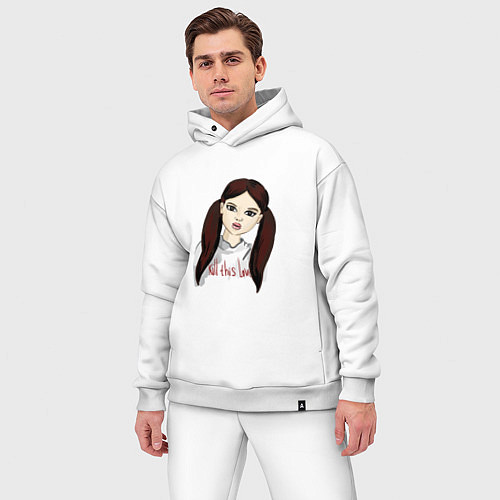 Мужской костюм оверсайз Дженни kill this love / Белый – фото 3