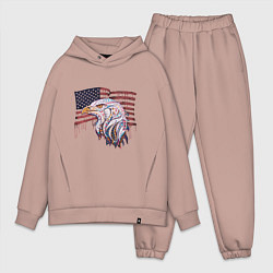 Мужской костюм оверсайз American eagle, цвет: пыльно-розовый