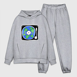 Мужской костюм оверсайз Виниловый мир, цвет: меланж