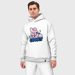 Мужской костюм оверсайз Cooky BT21 Jungkook, цвет: белый — фото 2