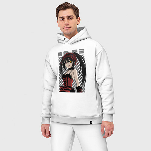 Мужской костюм оверсайз Куруми / Белый – фото 3