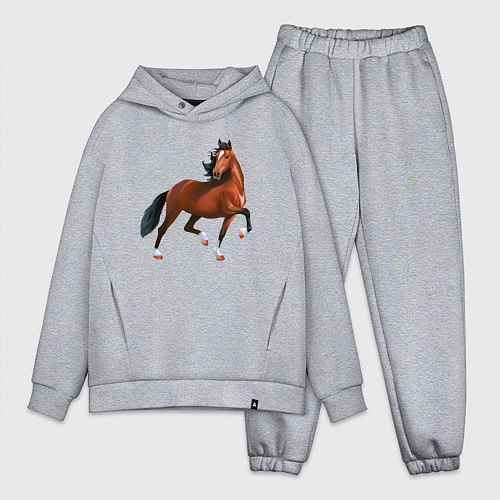 Мужской костюм оверсайз Хакнэ / Меланж – фото 1