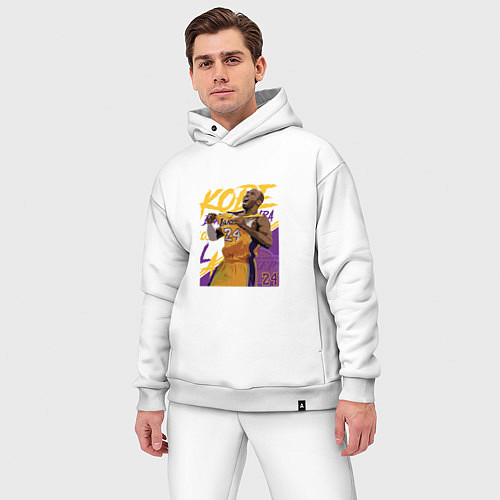 Мужской костюм оверсайз Kobe champion / Белый – фото 3