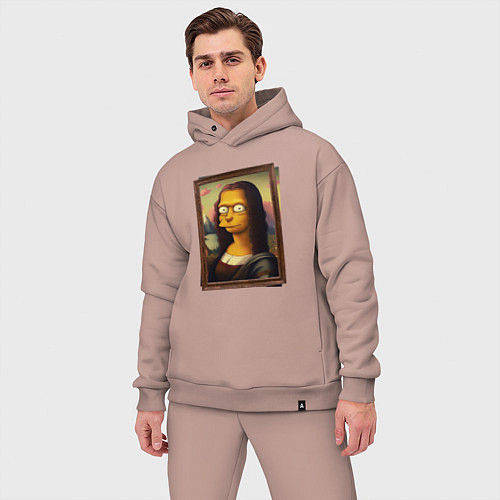 Мужской костюм оверсайз Mona Simpson / Пыльно-розовый – фото 3