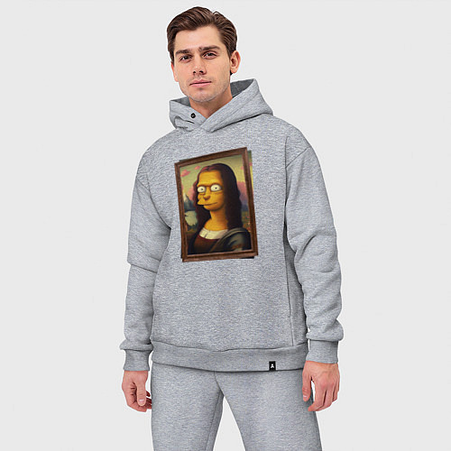 Мужской костюм оверсайз Mona Simpson / Меланж – фото 3