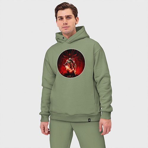 Мужской костюм оверсайз Думгай / Авокадо – фото 3