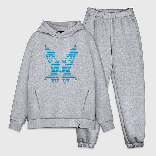 Мужской костюм оверсайз X-COM alien / Меланж – фото 1