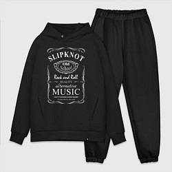 Мужской костюм оверсайз Slipknot в стиле Jack Daniels, цвет: черный