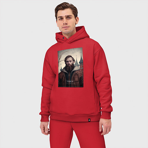 Мужской костюм оверсайз Томск - персонаж / Красный – фото 3