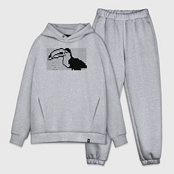 Мужской костюм оверсайз Le toucan has arrived - Twitch ASCII art, цвет: меланж