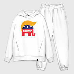 Мужской костюм оверсайз Trump elephant, цвет: белый