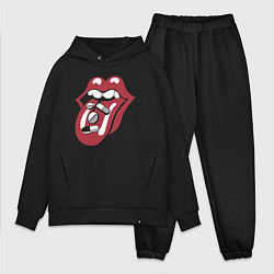 Мужской костюм оверсайз Rolling stones pills, цвет: черный