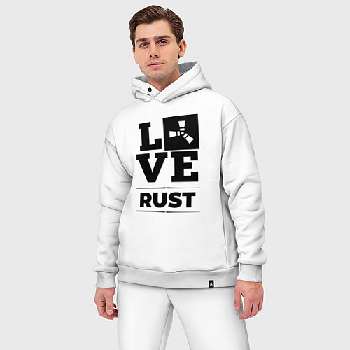 Мужской костюм оверсайз Rust love classic / Белый – фото 3