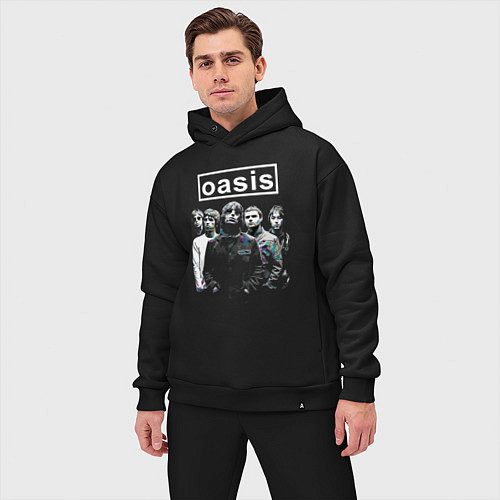 Мужской костюм оверсайз Oasis рок группа / Черный – фото 3