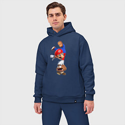 Мужской костюм оверсайз Марио на грибе, цвет: тёмно-синий — фото 2