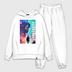 Мужской костюм оверсайз Памяти Джона Леннона - Нью-Йорк, цвет: белый