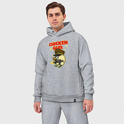 Мужской костюм оверсайз Chicken Gun - игра, цвет: меланж — фото 2