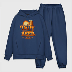 Мужской костюм оверсайз Duff beer brewing, цвет: тёмно-синий