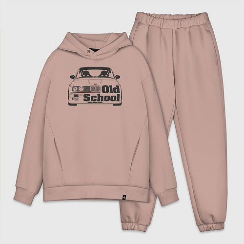 Мужской костюм оверсайз BMW old school / Пыльно-розовый – фото 1