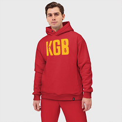 Мужской костюм оверсайз KGB, цвет: красный — фото 2