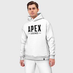 Мужской костюм оверсайз Apex Legends логотип, цвет: белый — фото 2
