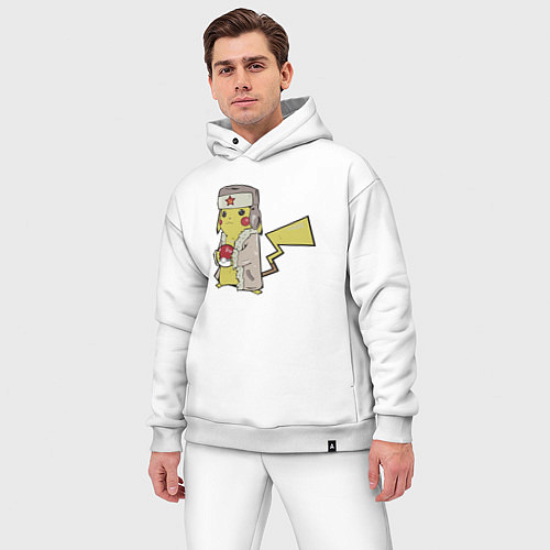 Мужской костюм оверсайз Пикачу СССР / Белый – фото 3