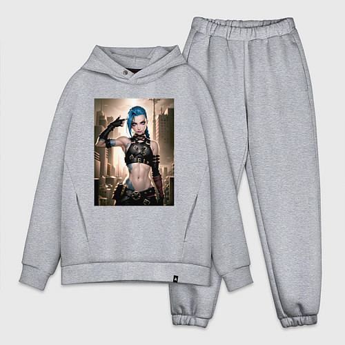 Мужской костюм оверсайз Jinx model / Меланж – фото 1