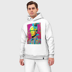Мужской костюм оверсайз Andy Warhol - pop art, цвет: белый — фото 2