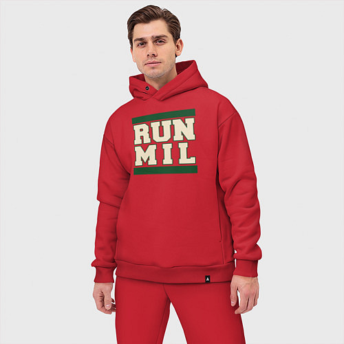 Мужской костюм оверсайз Run Milwaukee Bucks / Красный – фото 3