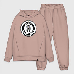 Мужской костюм оверсайз Juventus club, цвет: пыльно-розовый