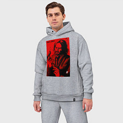 Мужской костюм оверсайз John Wick Baba Yaga art, цвет: меланж — фото 2