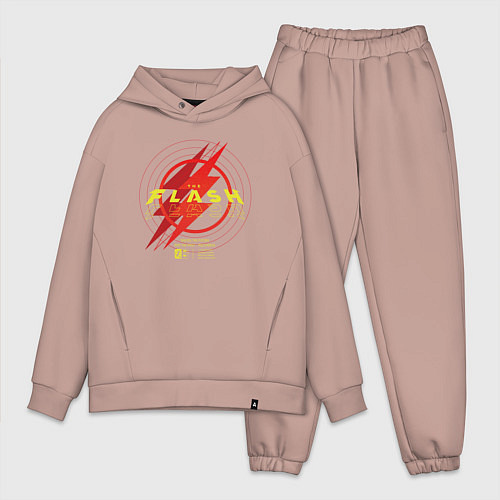 Мужской костюм оверсайз The Flash logotype / Пыльно-розовый – фото 1