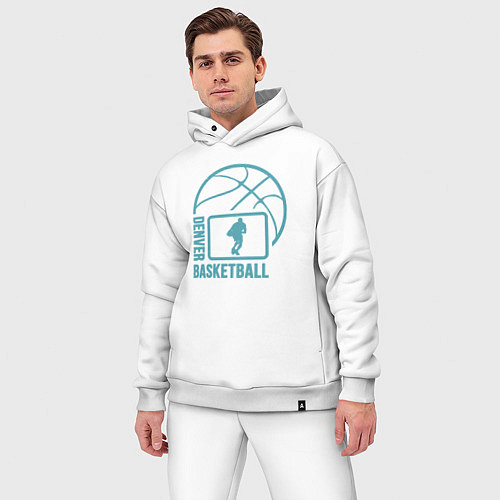 Мужской костюм оверсайз Denver basket / Белый – фото 3