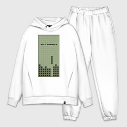 Мужской костюм оверсайз Brick game тетрис - всё сложится, цвет: белый