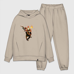 Мужской костюм оверсайз Street Fighter 6 Dhalsim, цвет: миндальный