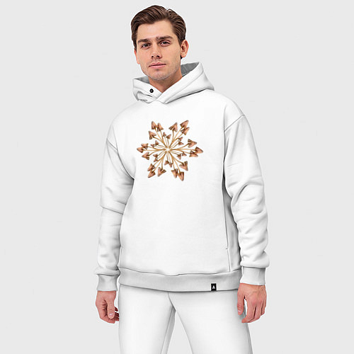 Мужской костюм оверсайз Ведьмин круг из поганок / Белый – фото 3