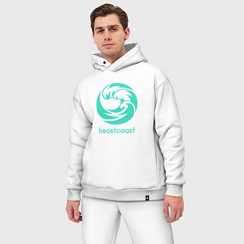 Мужской костюм оверсайз Beastcoast logo / Белый – фото 3